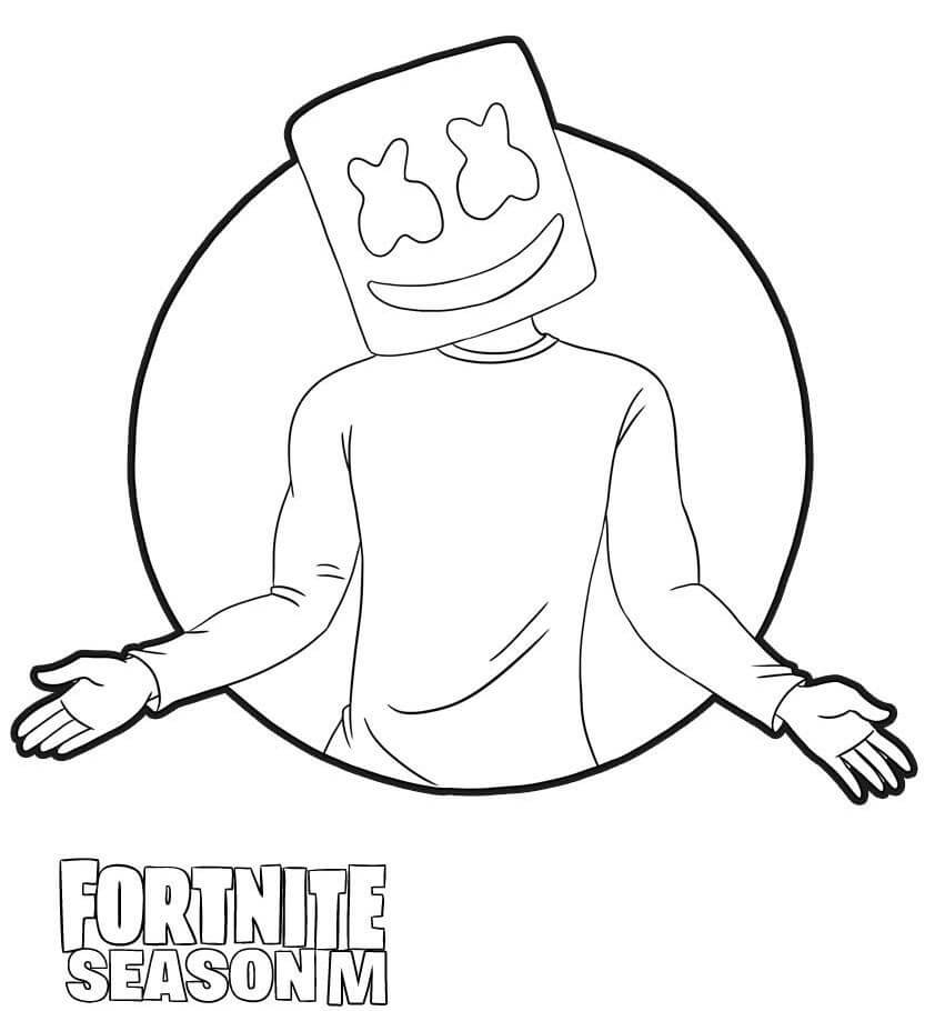 Fortnite coloring pages marshmello Fortnite coloring pages marshmello