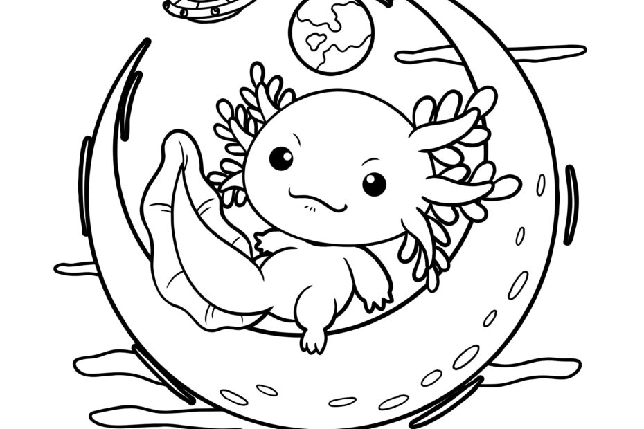 Axolotl Coloring Pages Coloring Home