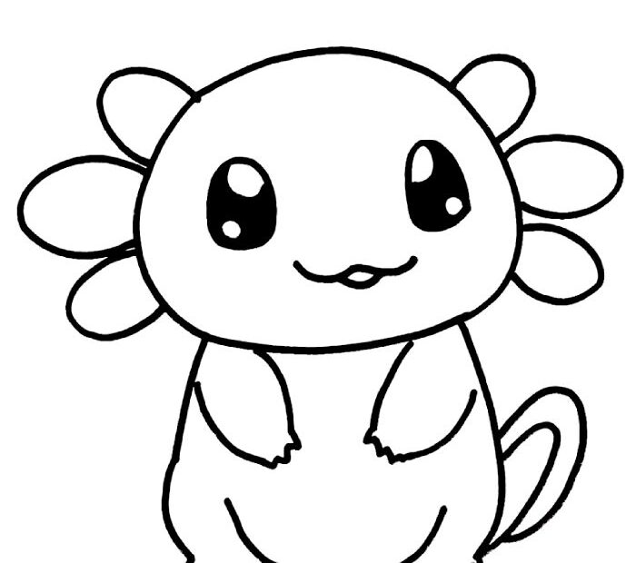 Axolotl Coloring Pages Free Printable PDF