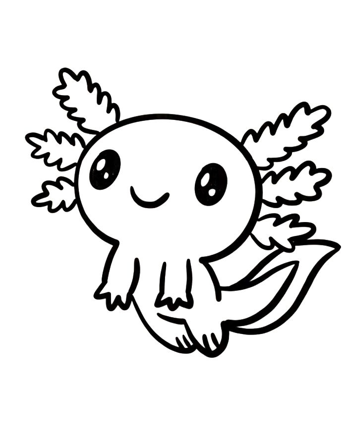 Axolotl Coloring Pages Free Printable PDF Axolotl Coloring Pages Free Printable PDF