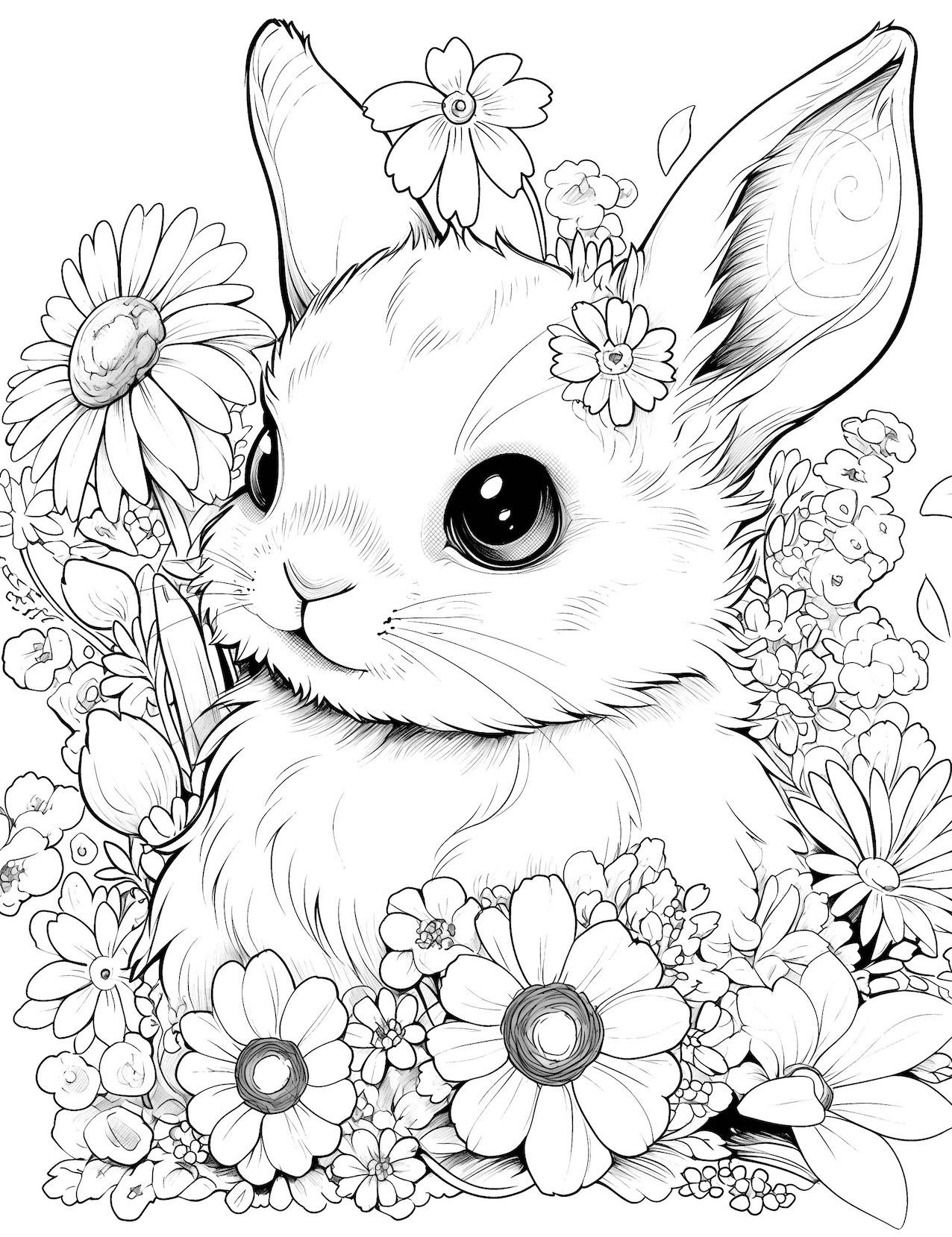 Baby Bunny Colouring Pages Printable Printable Free Templates