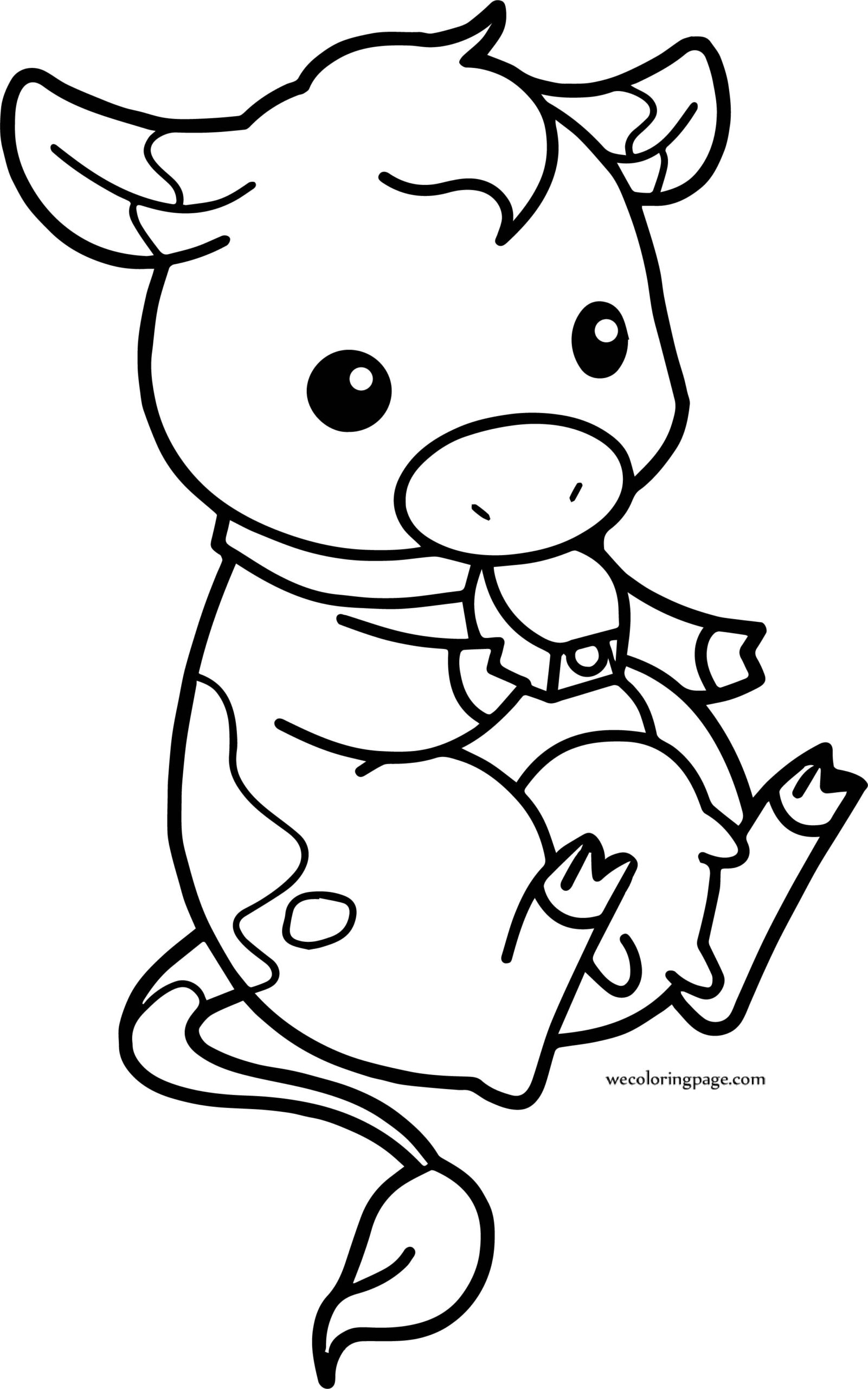 Baby Cow Chibi Farm Cow Coloring Page Wecoloringpage Cow Baby Cow Chibi Farm Cow Coloring Page Wecoloringpage Cow