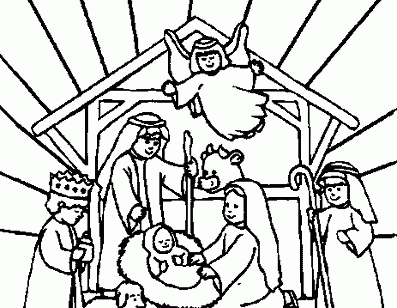 Baby Jesus Manger Coloring Page Coloring Home