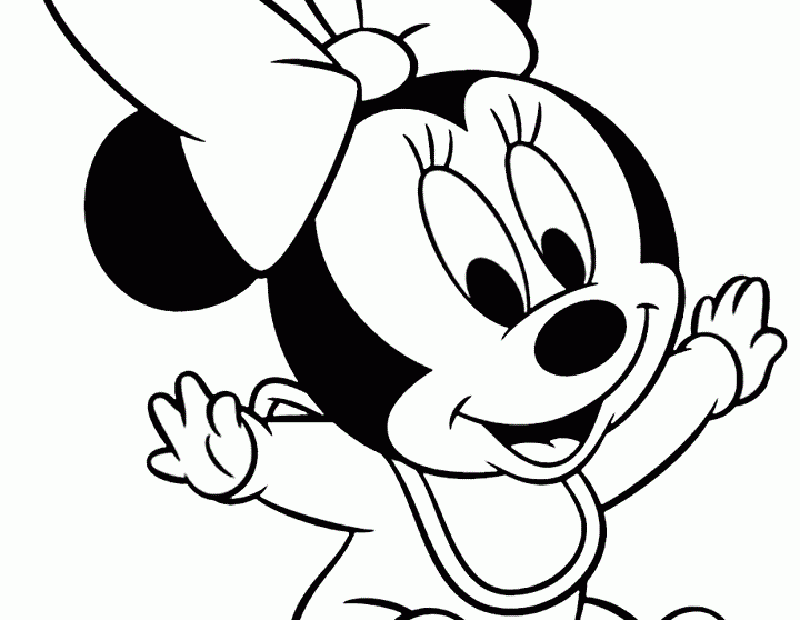 Baby Minnie Mouse Coloring Pages Printable