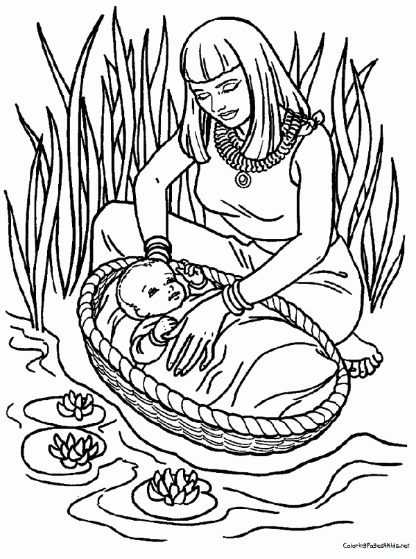 Baby Moses Coloring Page Coloring Home Baby Moses Coloring Page Coloring Home