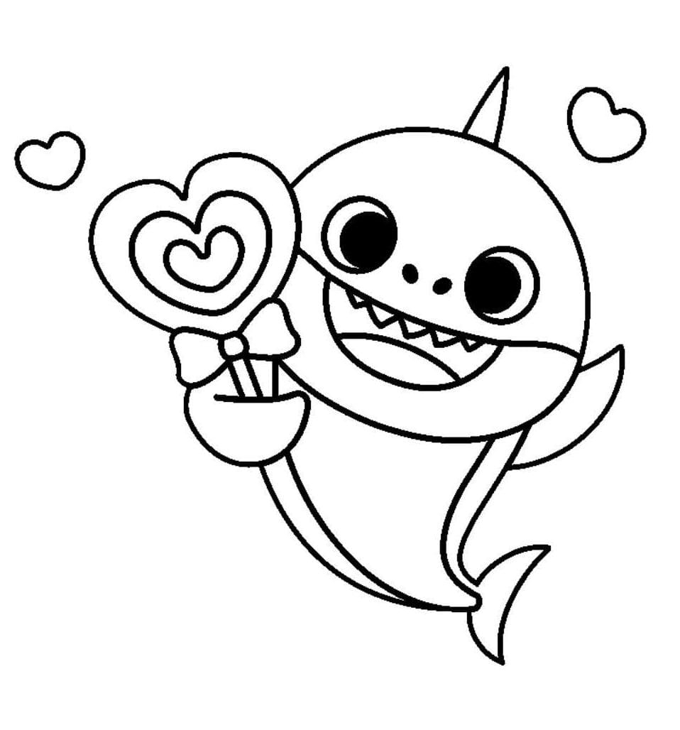printable pictures of baby shark