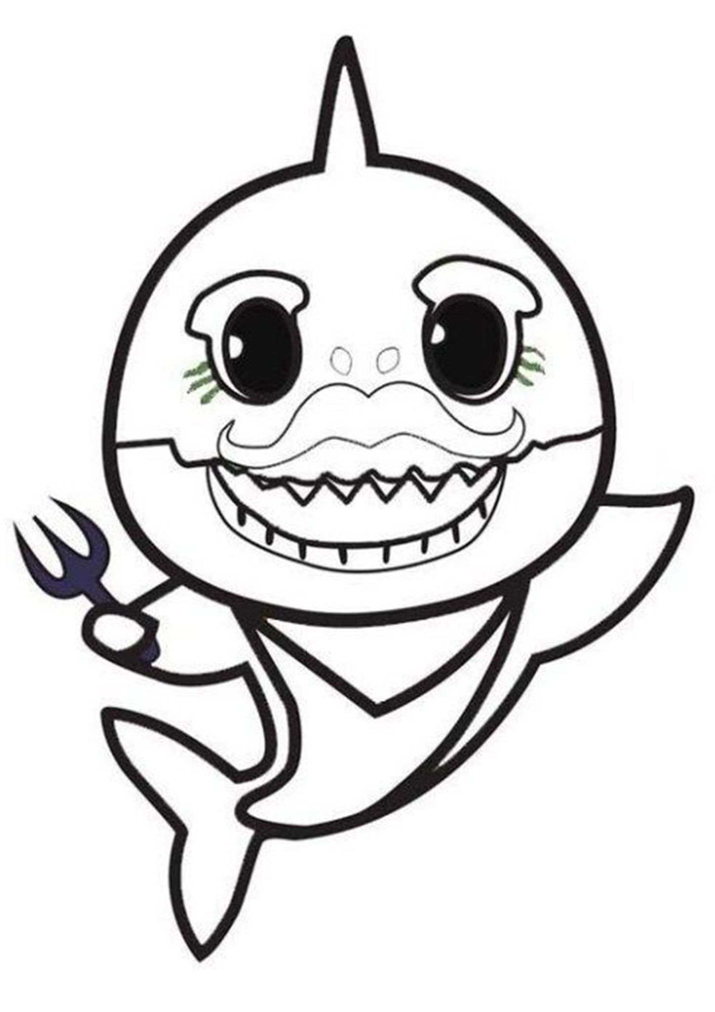 Baby Shark Printable Coloring Pages