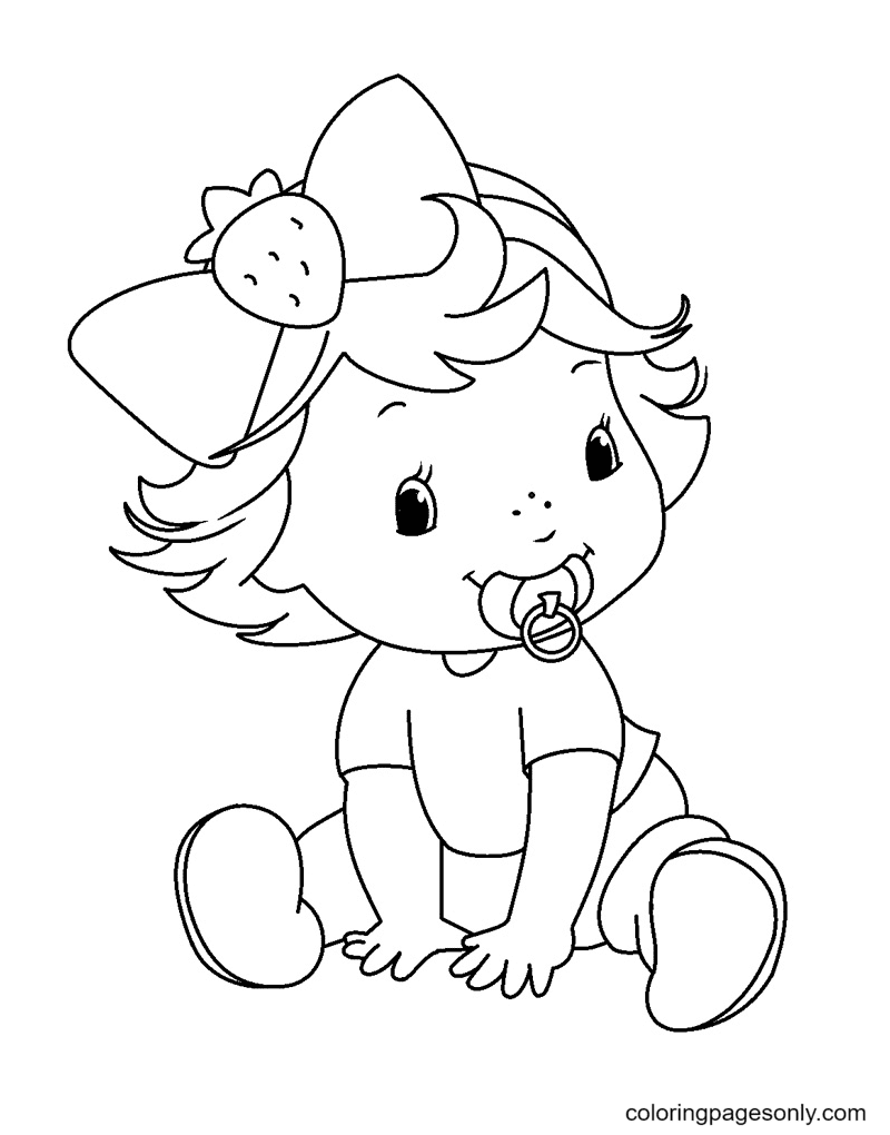 strawberry shortcake coloring page free