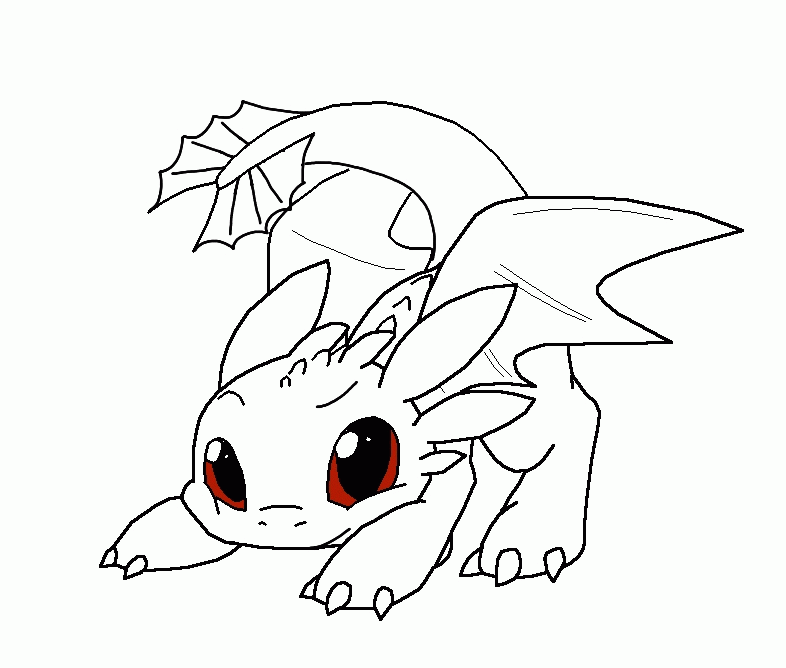 Baby Toothless Dragon Coloring Pages Coloring Home