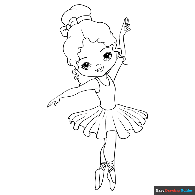 Ballerina Coloring Page Easy Drawing Guides Ballerina Coloring Page Easy Drawing Guides