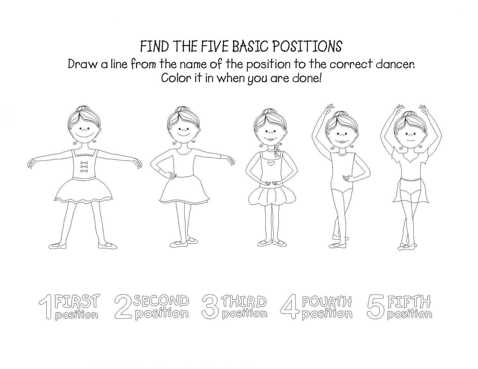 Ballet Coloring Pages Positions Coloring Pages Ballet Coloring Pages Positions Coloring Pages