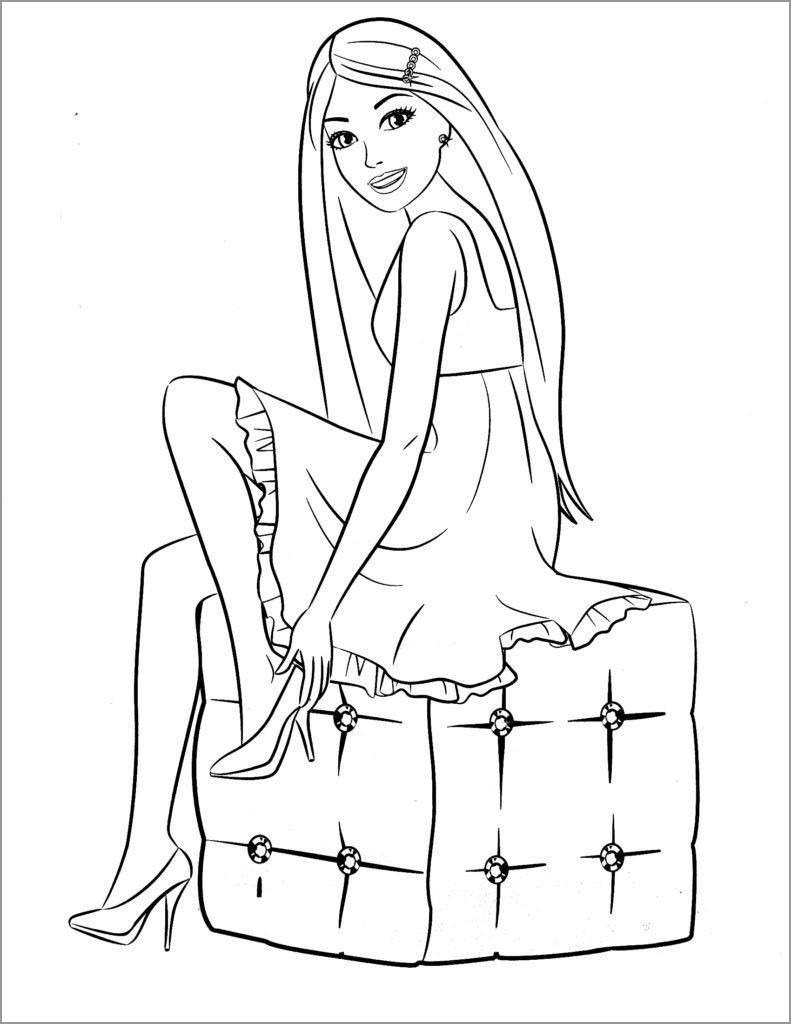 Barbie Coloring Page To Print ColoringBay Barbie Coloring Page To Print ColoringBay