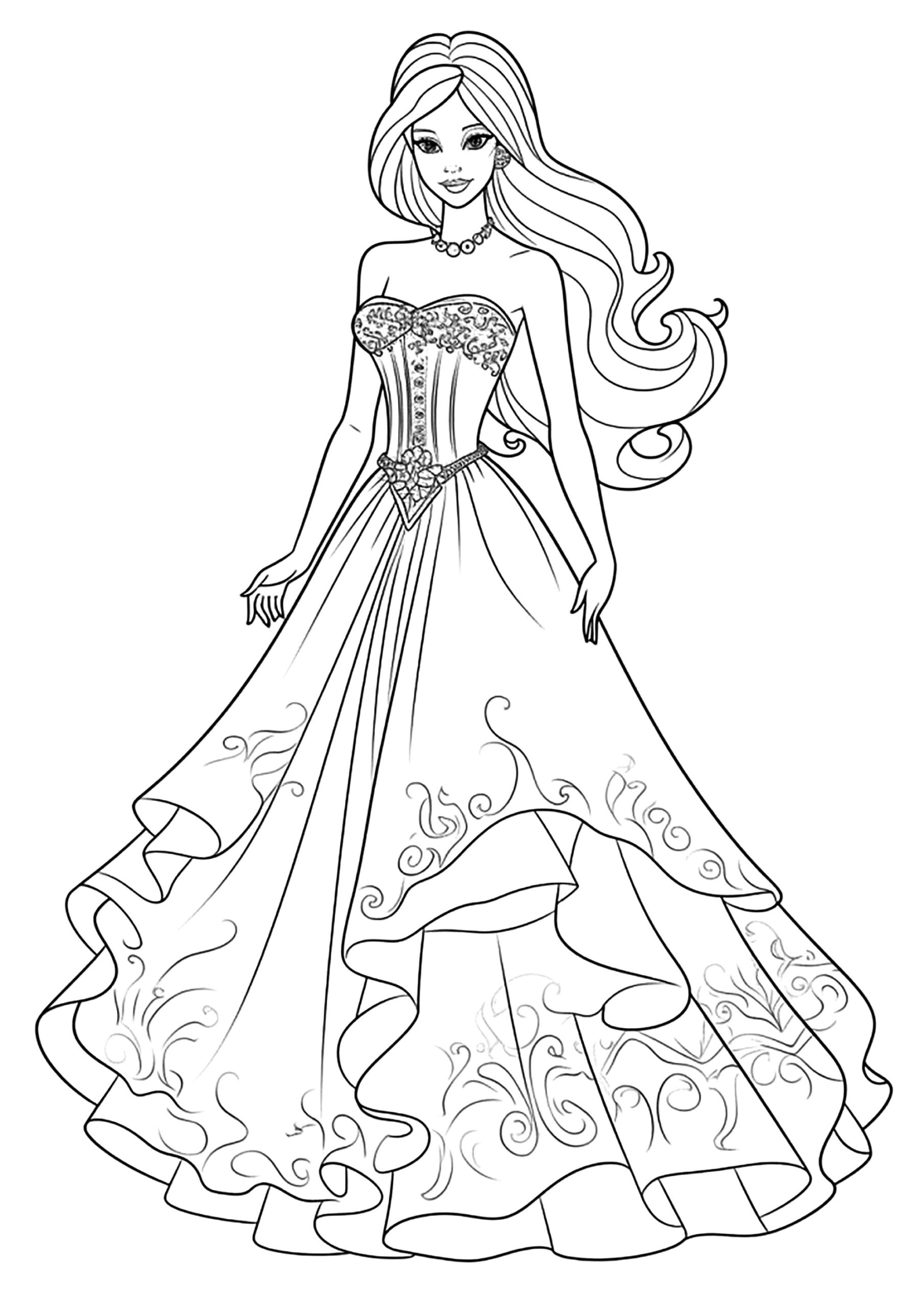 printable colouring in Barbie printable colouring in Barbie