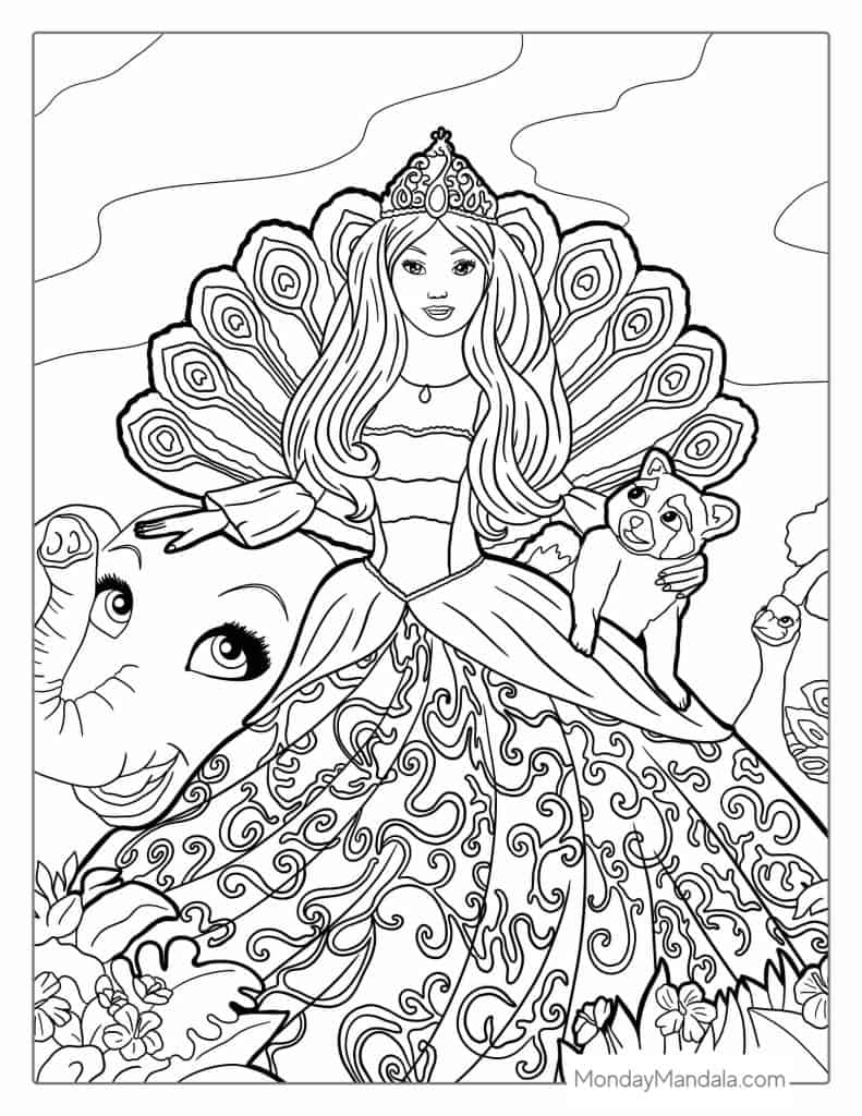 Barbie Images For Colouring Pages Infoupdate