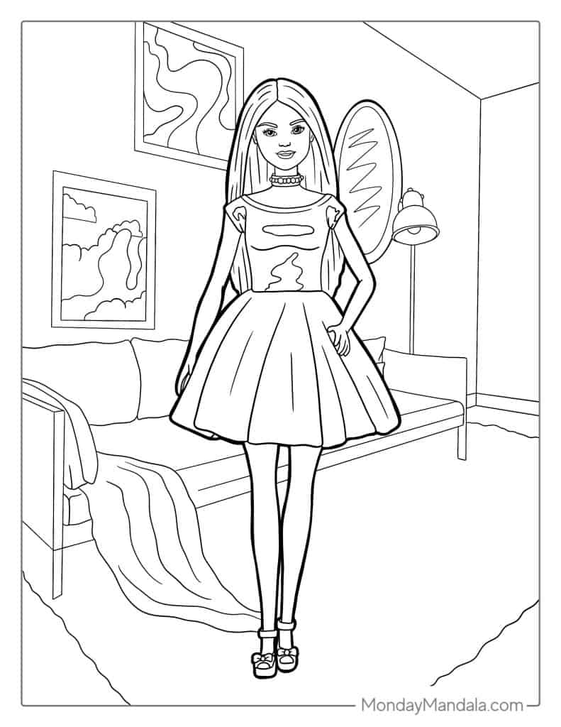 Barbie Paris Coloring Pages