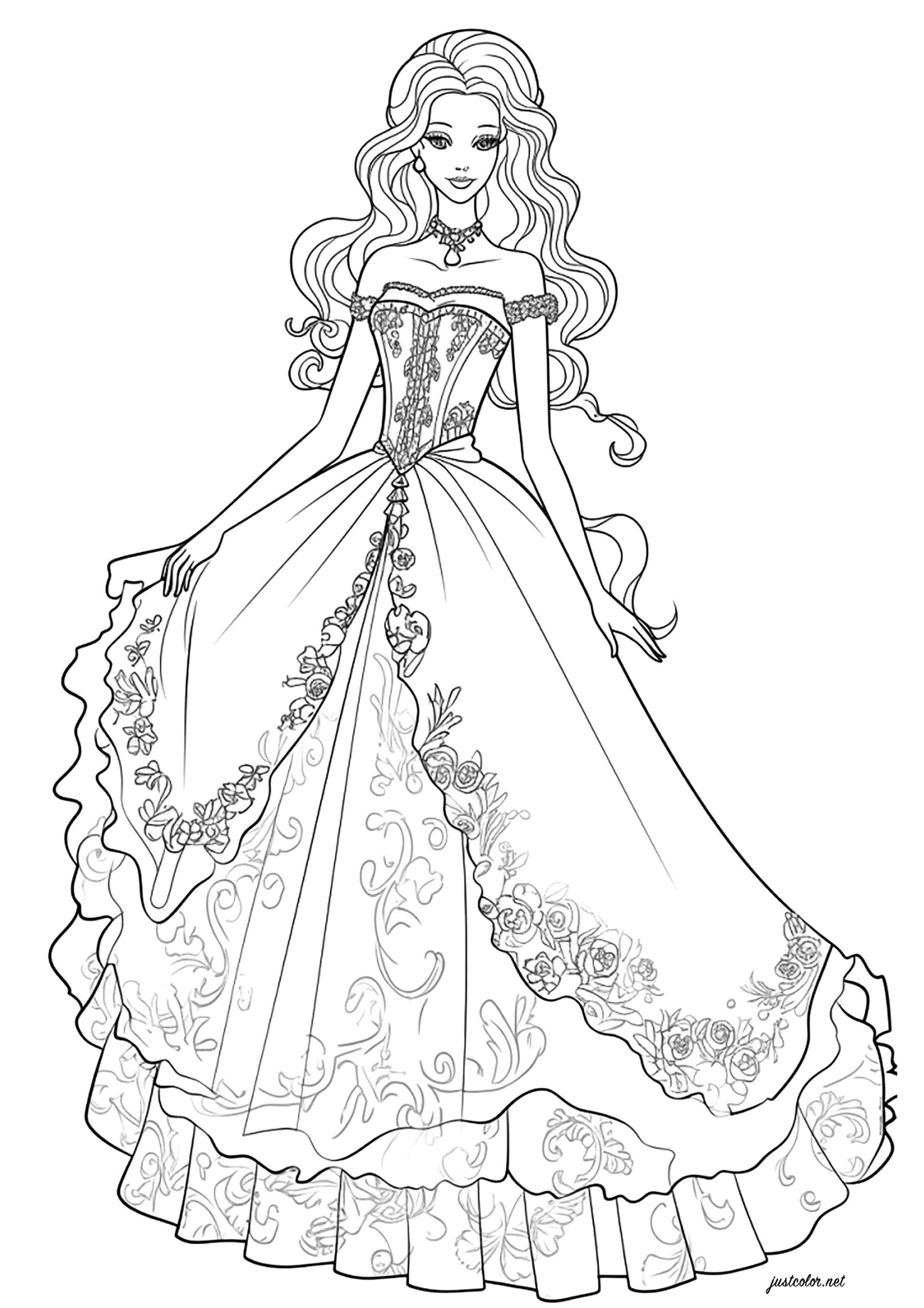 printable coloring pictures of Barbie printable coloring pictures of Barbie