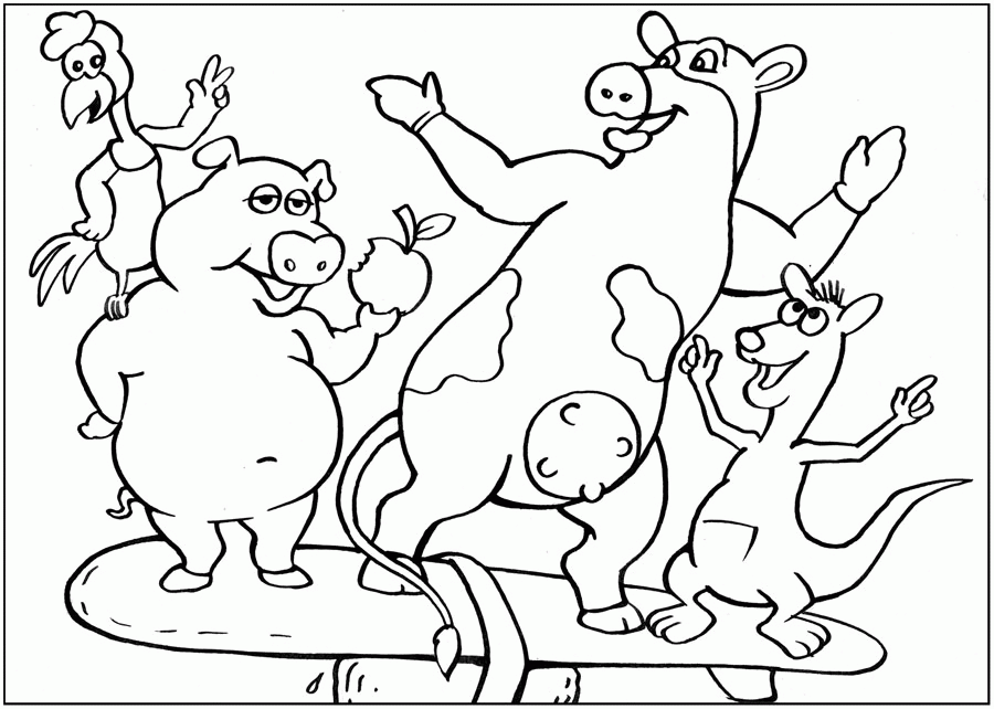 Barnyard Coloring Pages Coloring Home