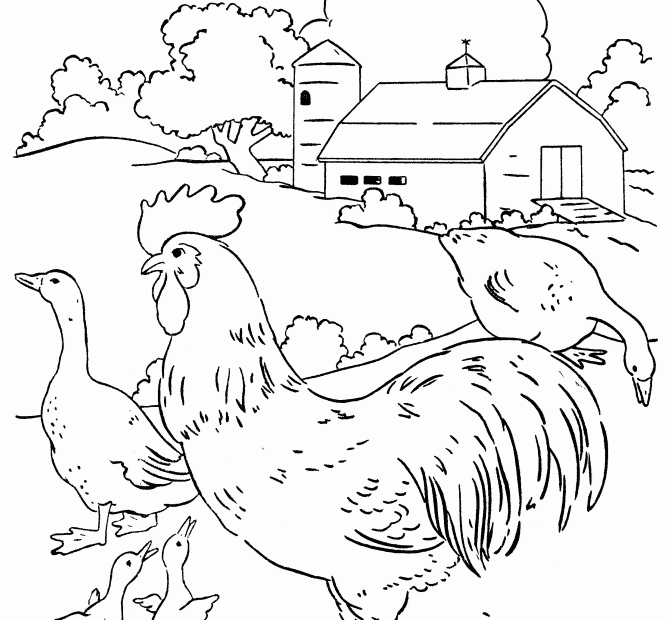 Barnyard Coloring Pages Coloring Home