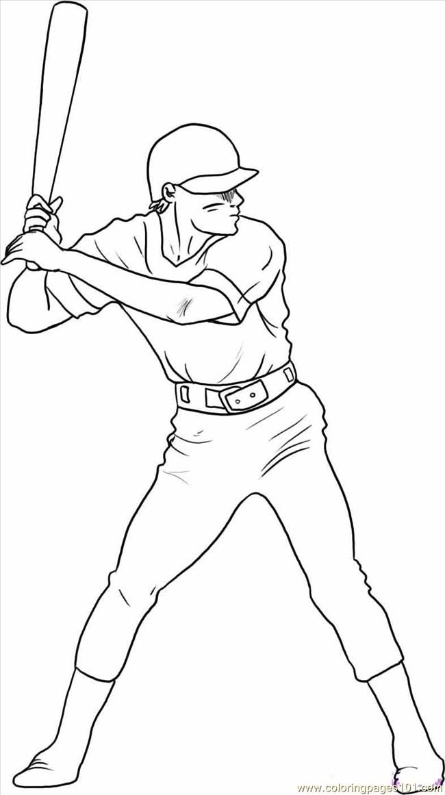 Baseball Pitcher Coloring Page Coloring Home