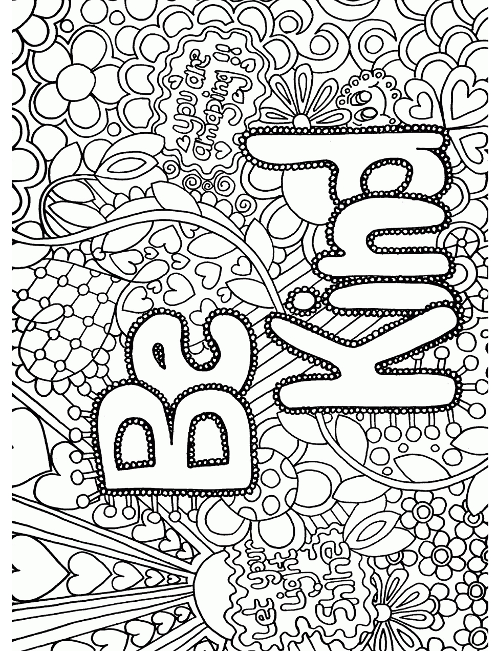 Be Kind Printable Coloring Page At Netannaliseblog Blog