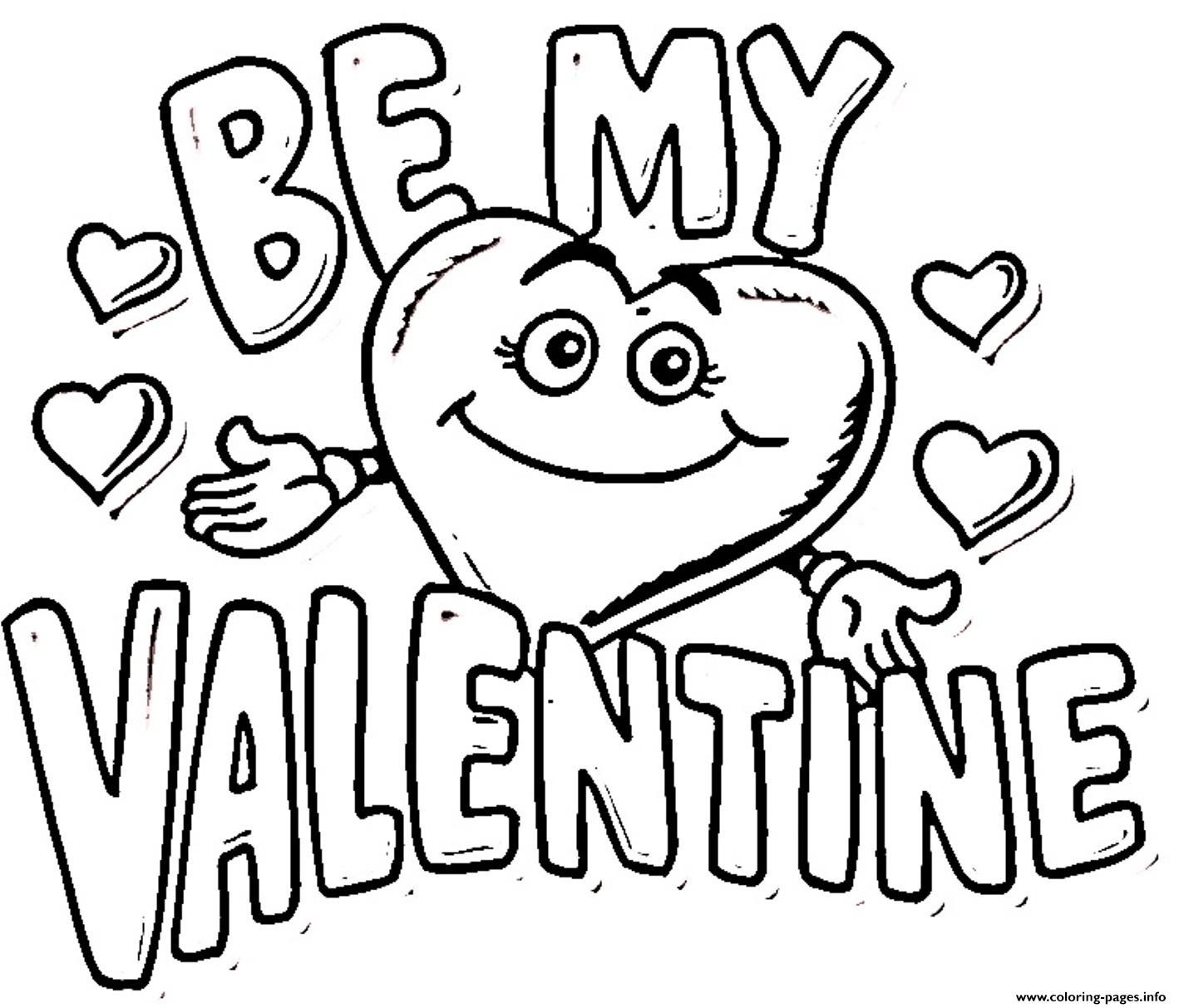 Be Mine Valentine Valentines Day Coloring Page Coloring Pages Printable