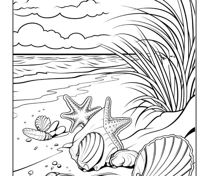 Beach Coloring Pages