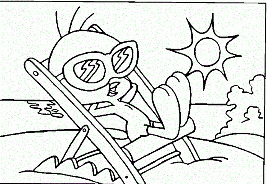 Beach Coloring Pages Beach Scenes Activities