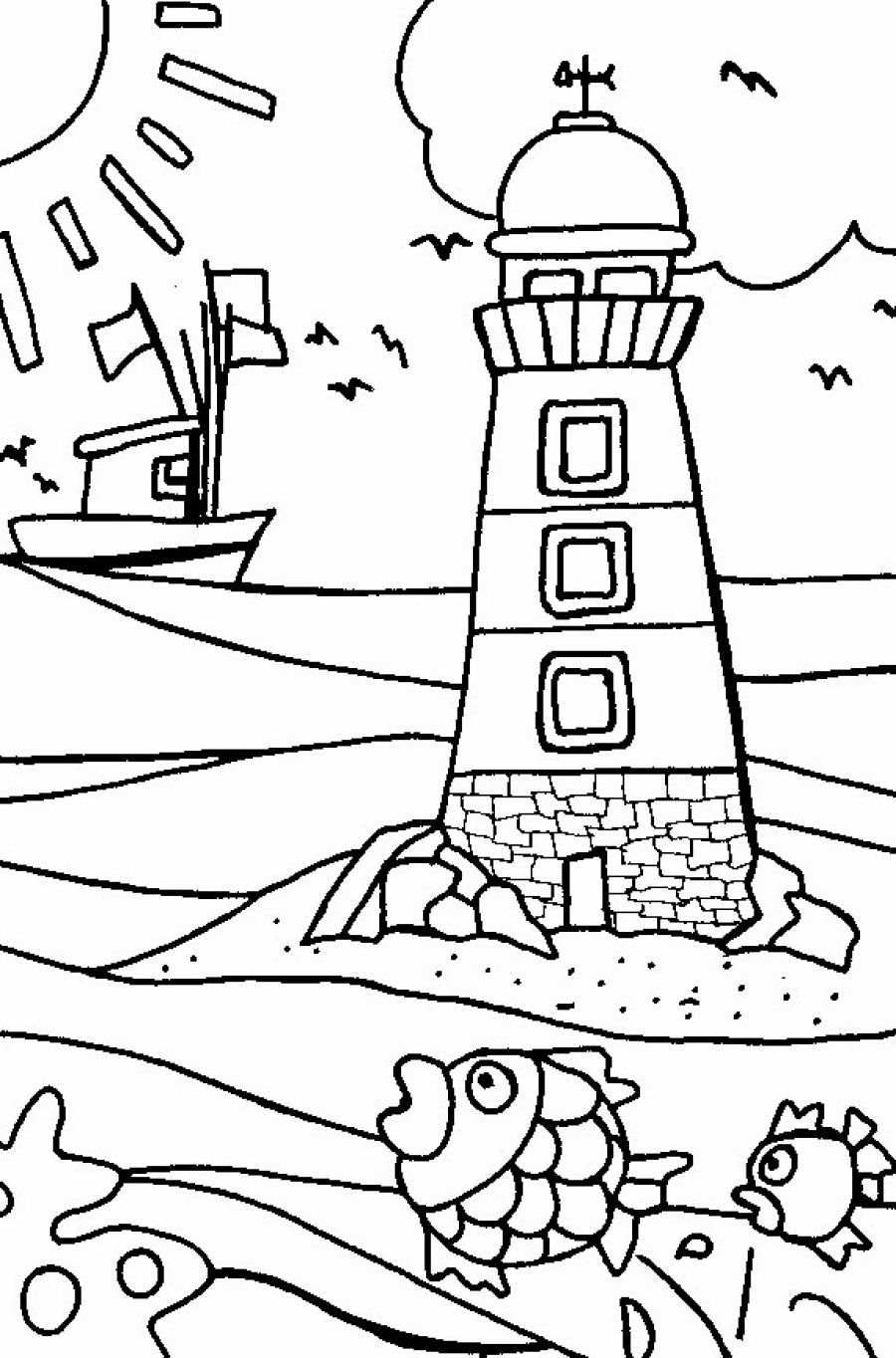 Beach Detailed Coloring Pages Beach Detailed Coloring Pages