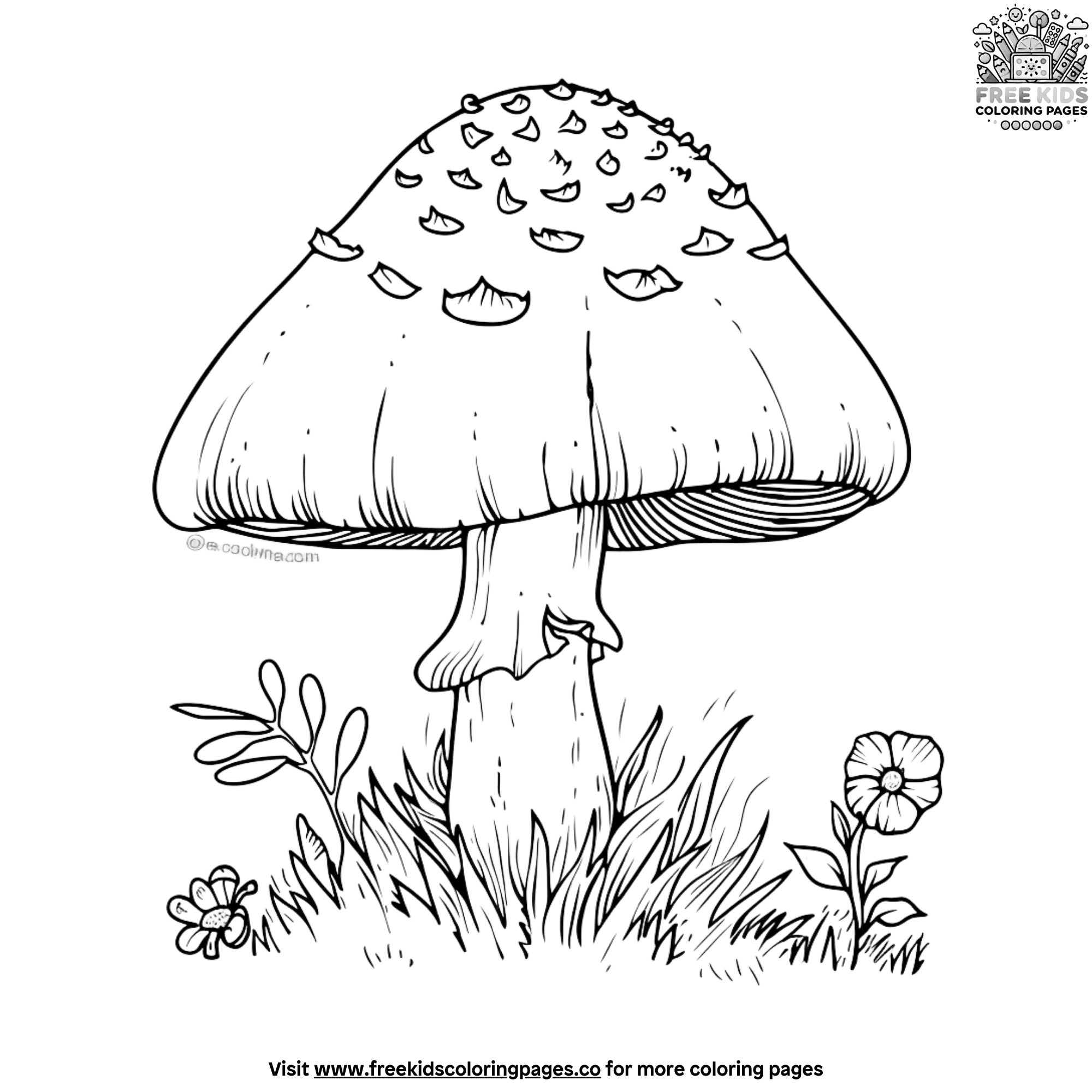 Beautiful Aesthetic Mushroom Coloring Pages