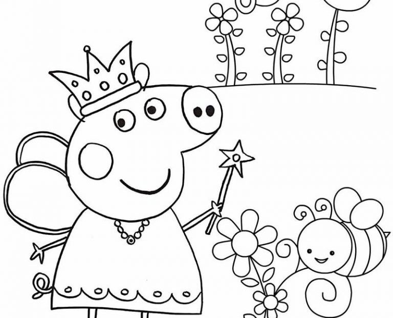Beautiful Fairy Peppa Pig Coloring Sheet Mitraland