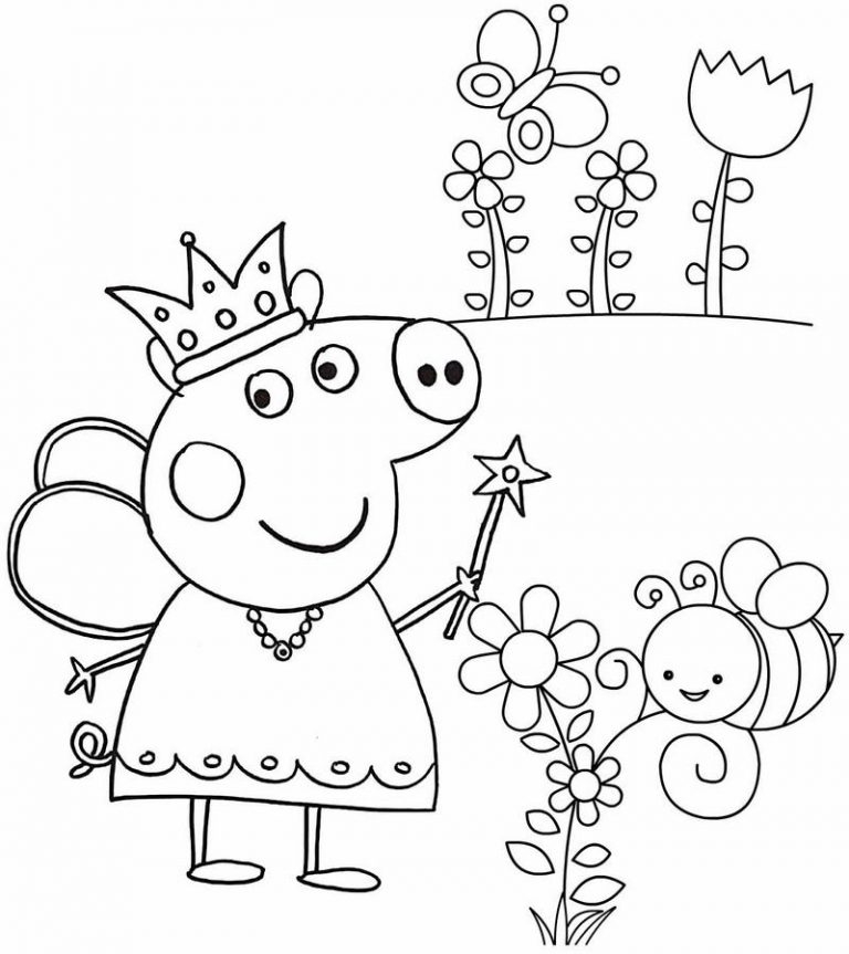 Beautiful Fairy Peppa Pig Coloring Sheet Mitraland
