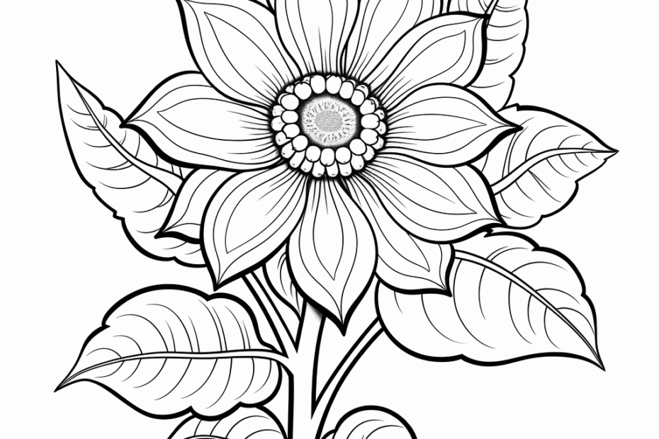 Beautiful Flower Coloring Pages Infoupdate