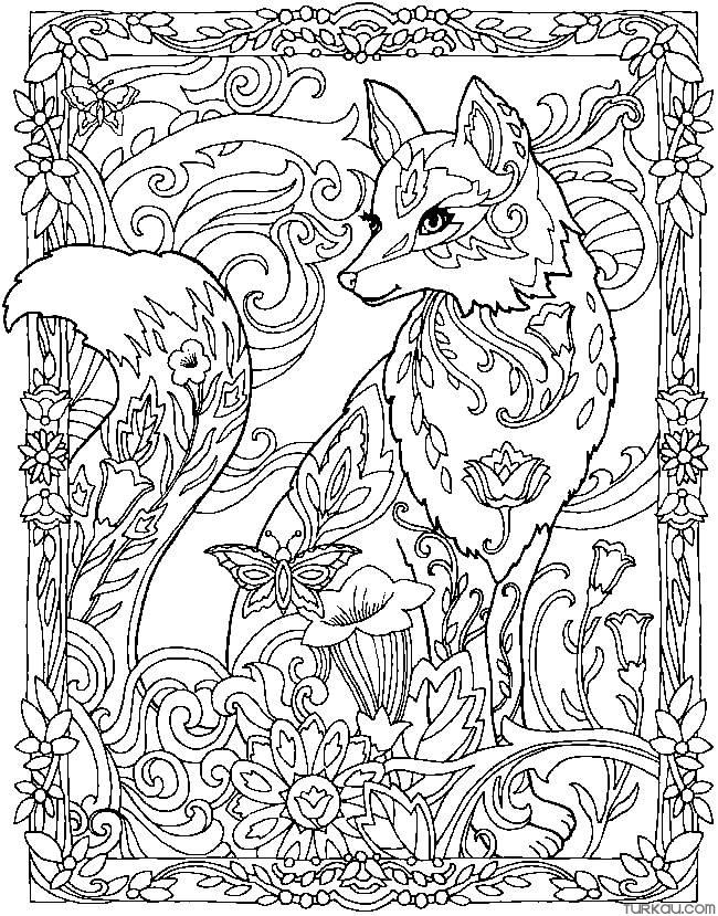 fox coloring page free fox coloring page free