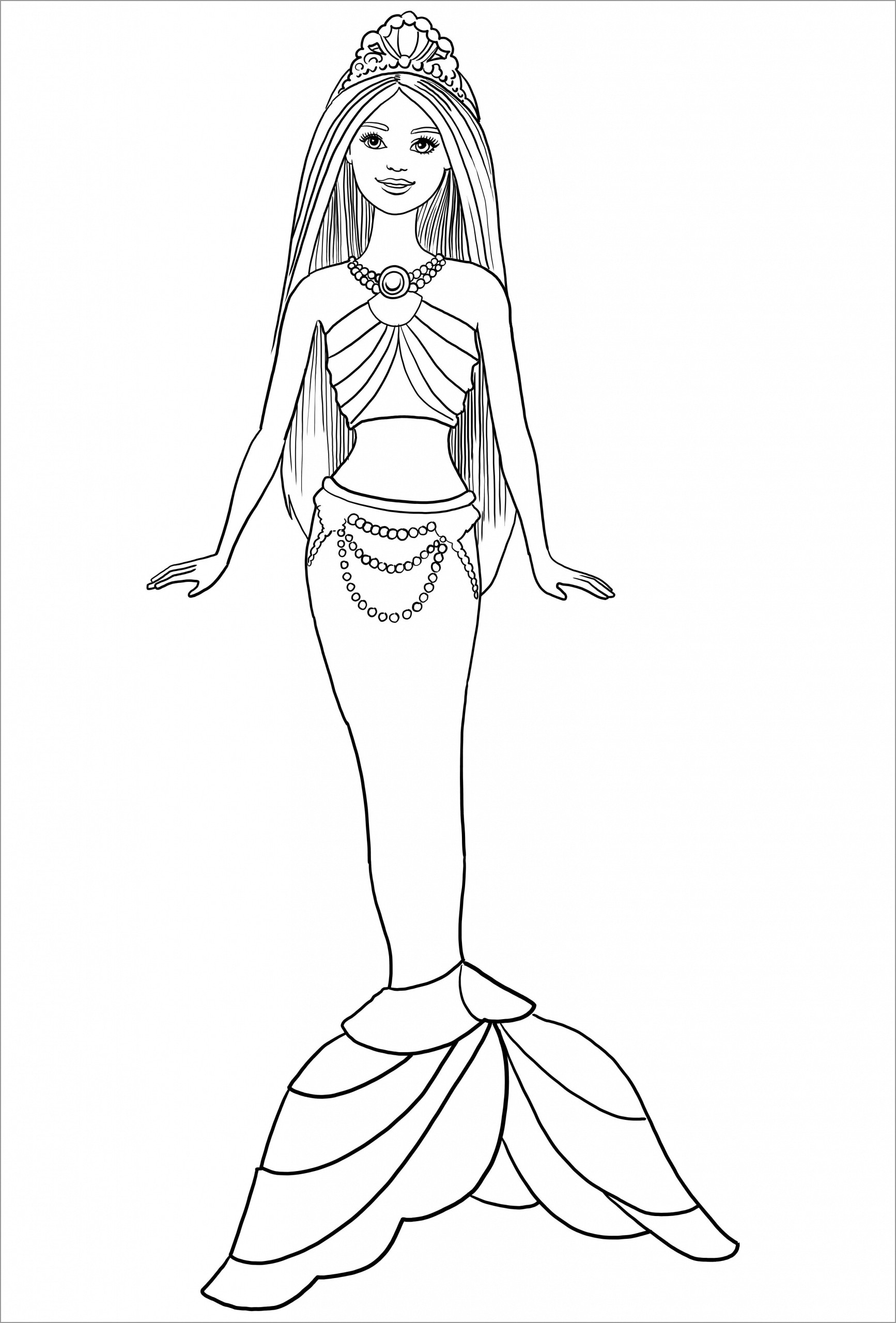 Beautiful Mermaid Barbie Coloring Page ColoringBay Beautiful Mermaid Barbie Coloring Page ColoringBay