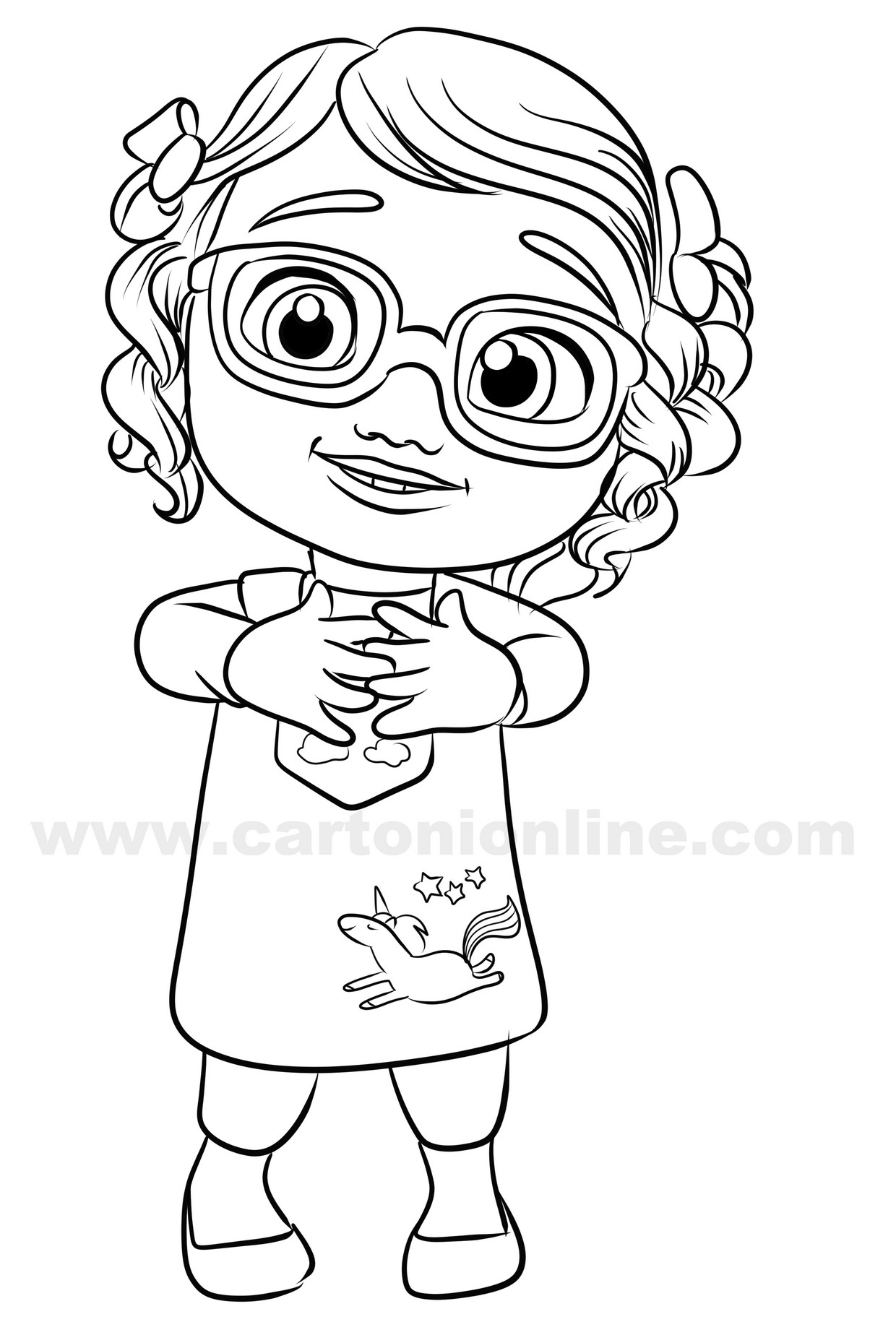 Bella Waving Hand Cocomelon Coloring Page Printable Coloring Pages My 