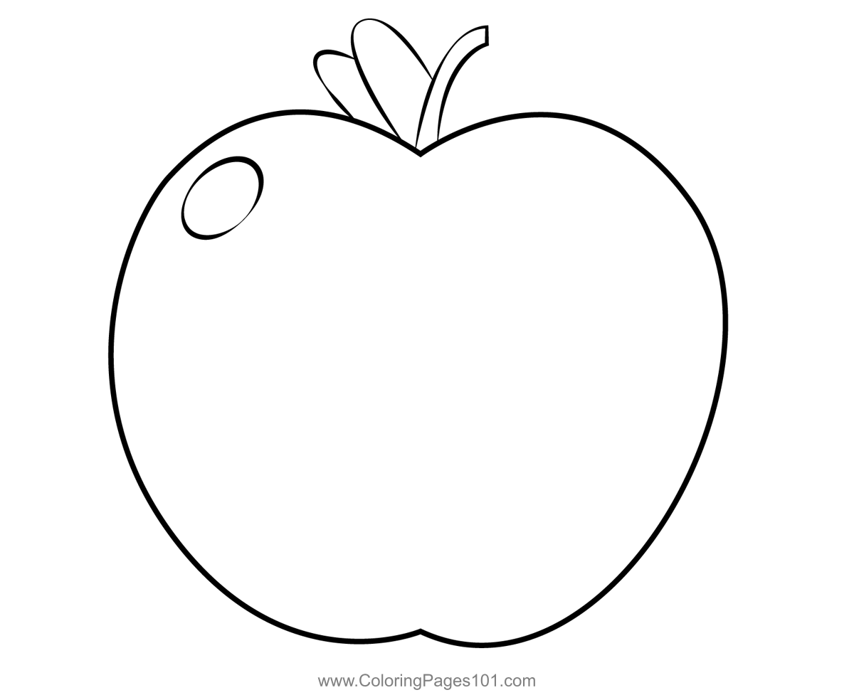 Big Apple Coloring Page For Kids Free Apple Printable Coloring Pages 