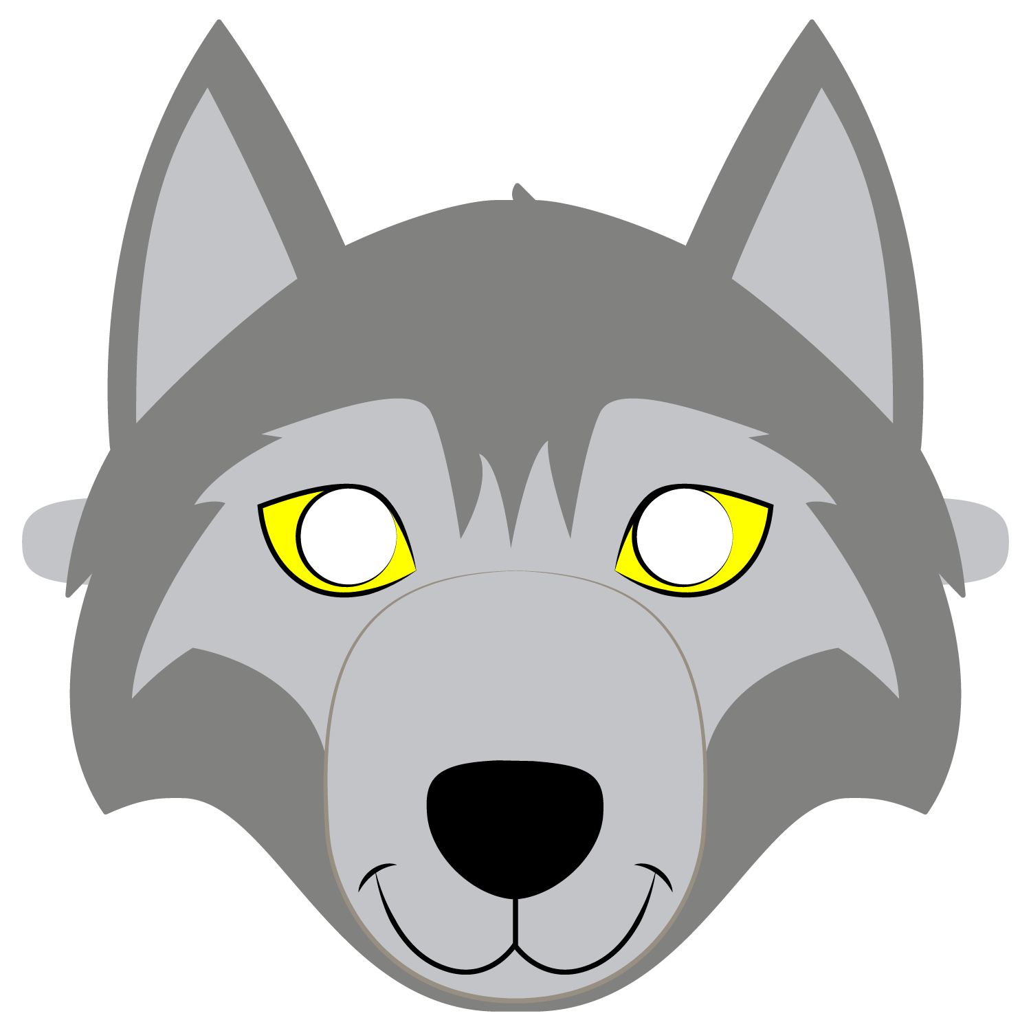 printable picture of a wolf