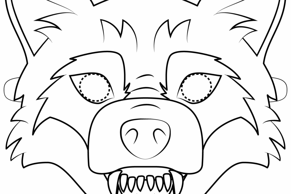 Big Bad Wolf Mask Coloring Page Free Printable Coloring Pages Free