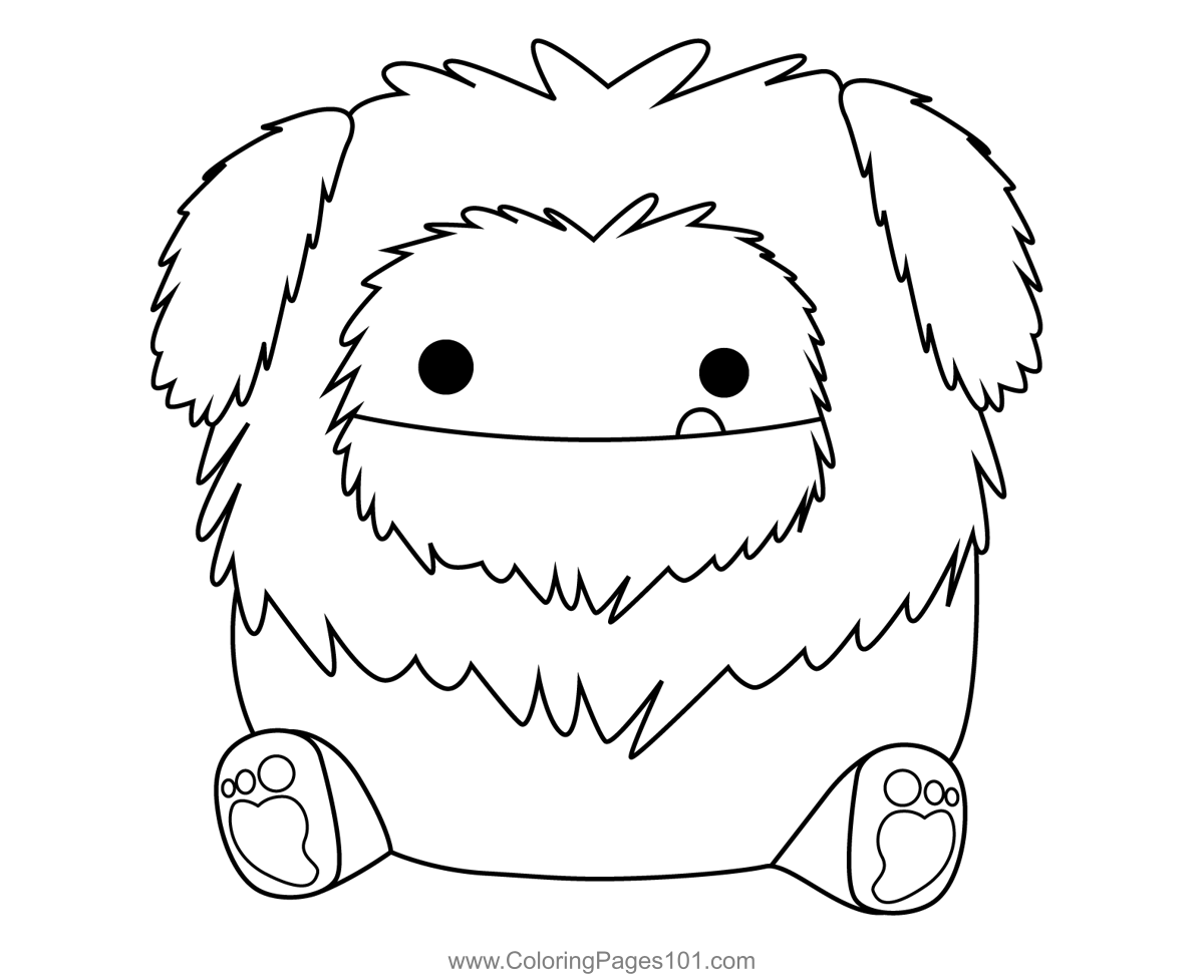 bigfoot Squishmallow coloring page bigfoot Squishmallow coloring page