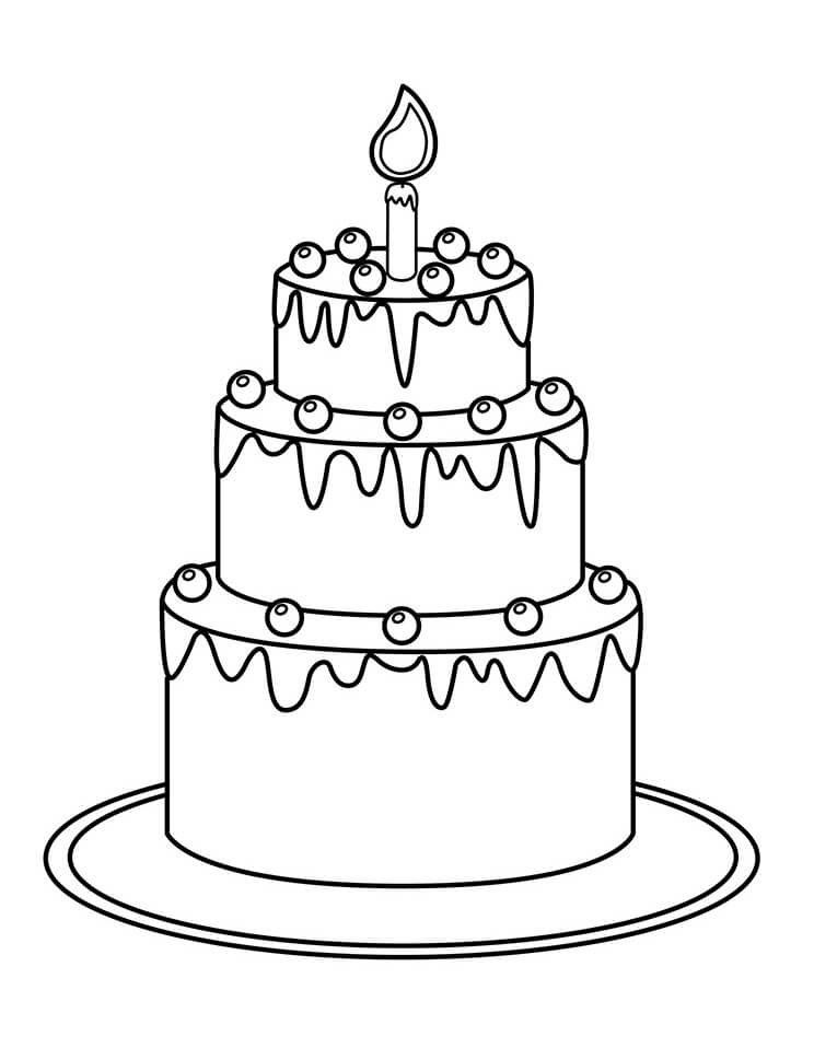 Birthday Cake Coloring Page Free Printable Coloring Pages For Kids