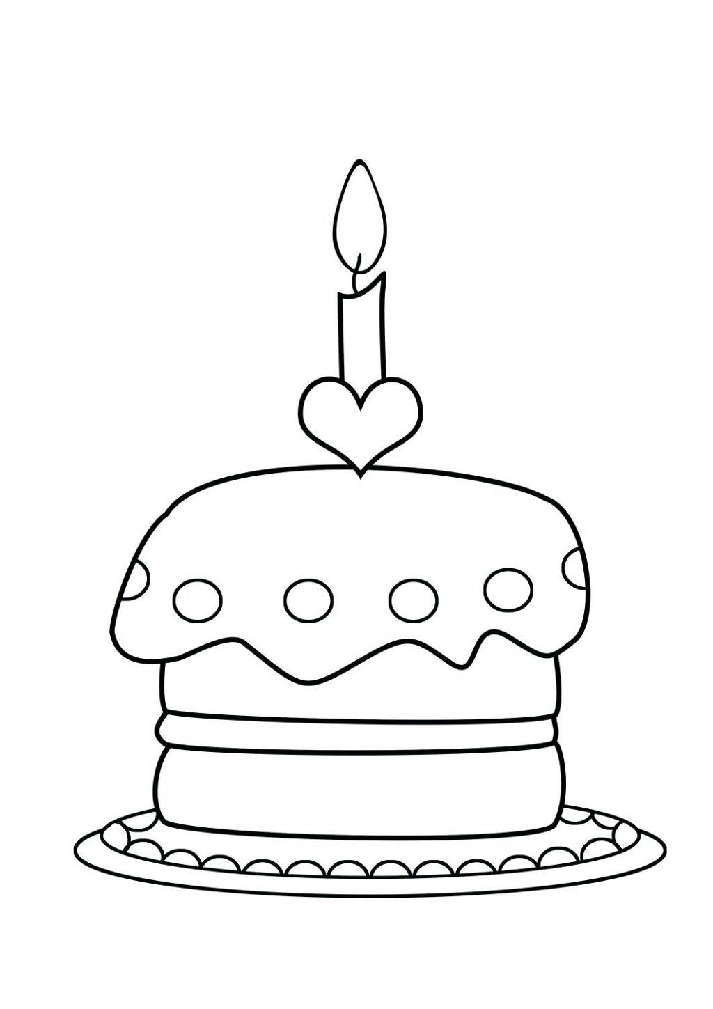 Birthday Cake Coloring Page Printable At GetColorings Free 
