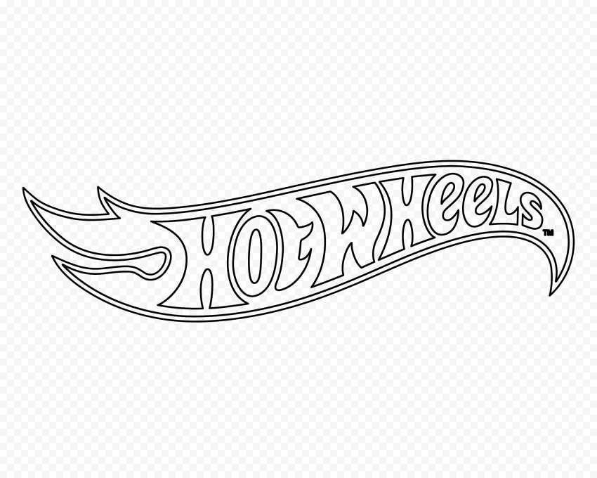 Black Outline Hot Wheels Logo PNG Black Outline Hot Wheels Logo PNG