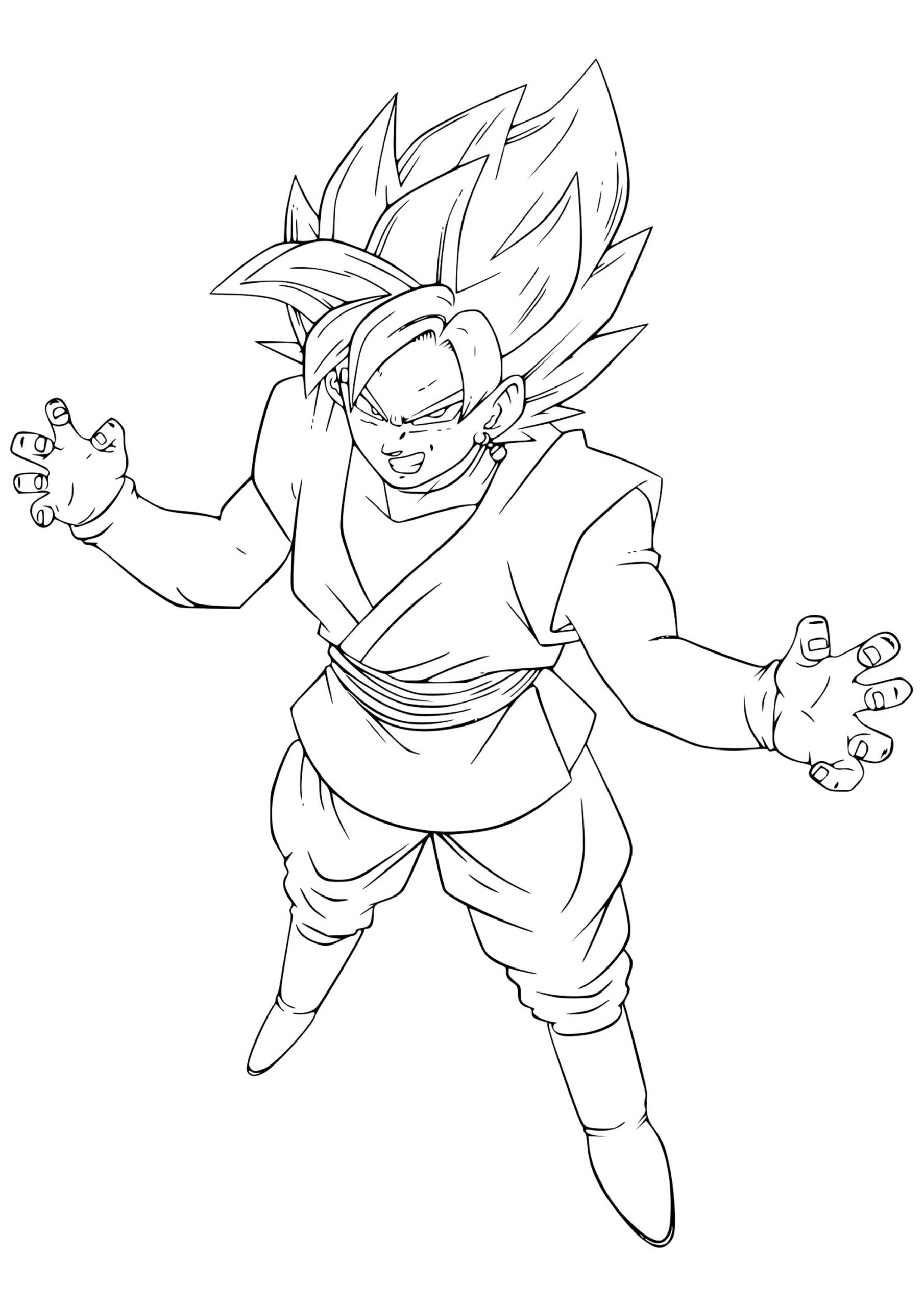 Black Pink Goku Dragon Ball Kids Coloring Pages Black Pink Goku Dragon Ball Kids Coloring Pages