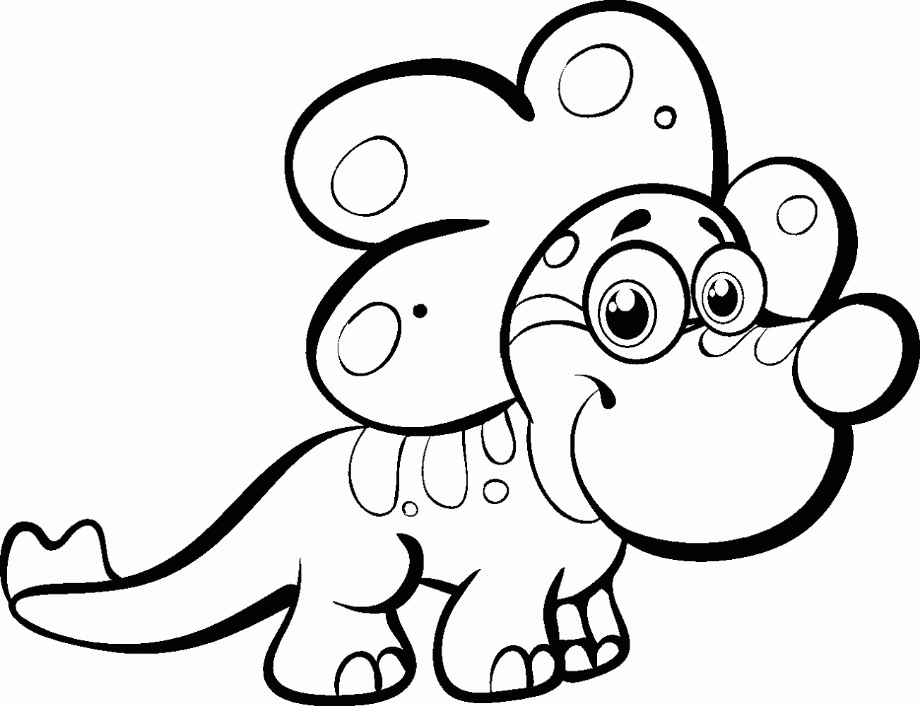 Blank Dinosaur Pages Coloring Pages