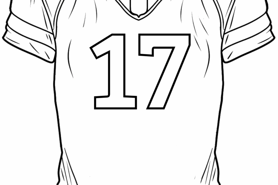 Blank Football Jersey Coloring Page