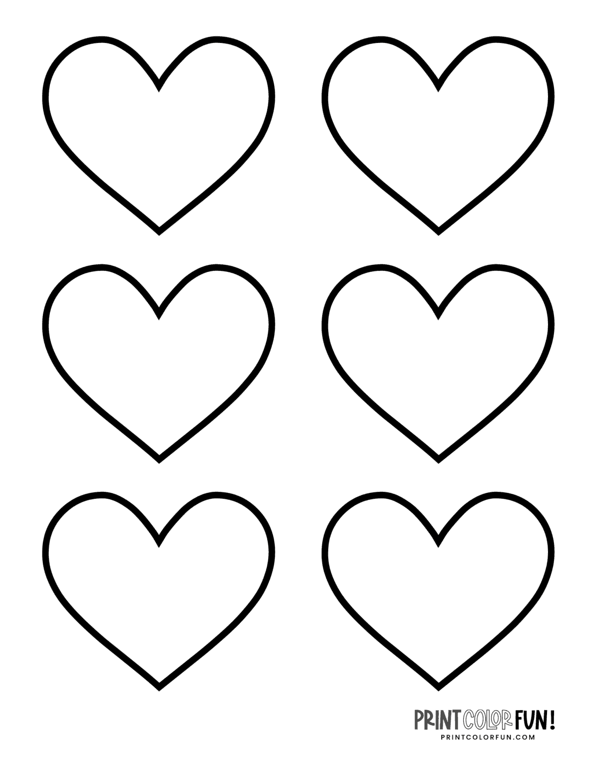 Blank Heart Shape Coloring Pages Crafty Printables At PrintColorFun Blank Heart Shape Coloring Pages Crafty Printables At PrintColorFun