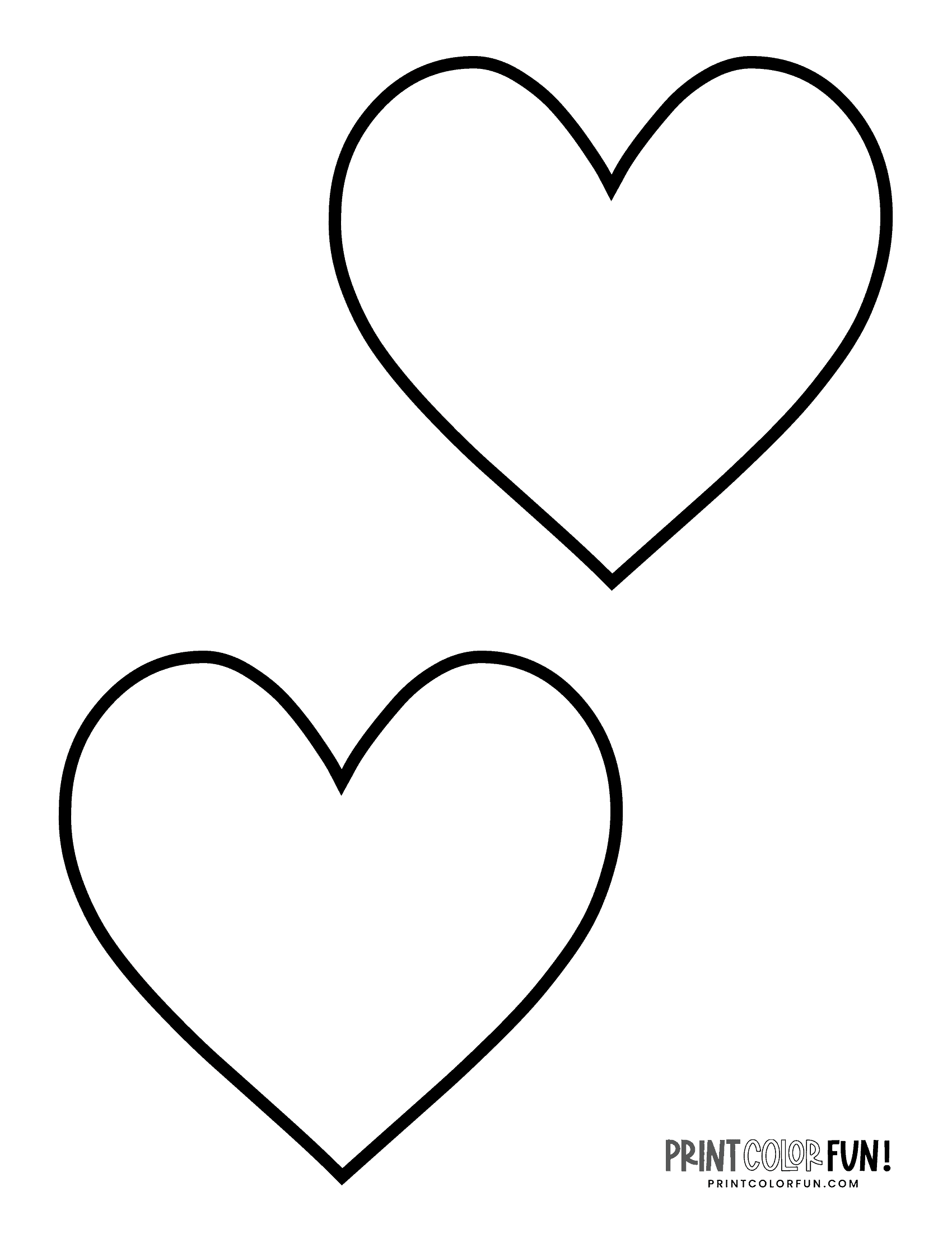 Blank Heart Shape Coloring Pages Crafty Printables At PrintColorFun Blank Heart Shape Coloring Pages Crafty Printables At PrintColorFun