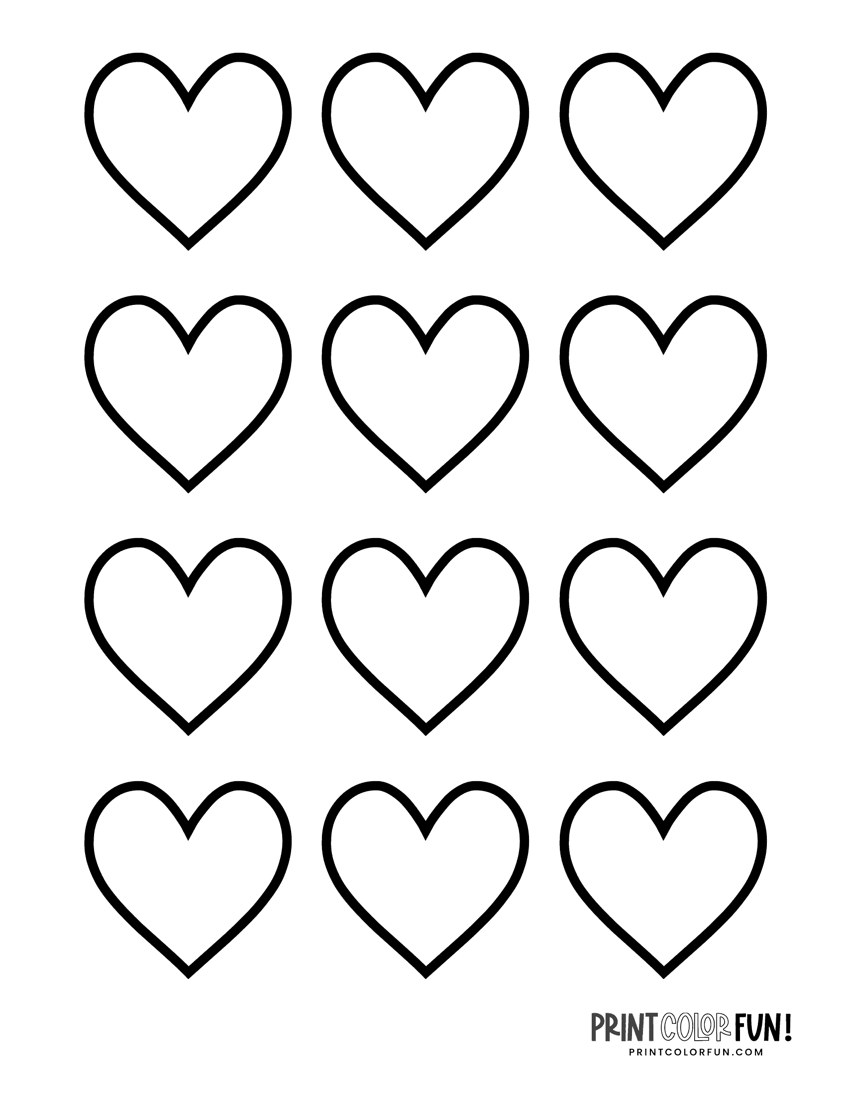 Blank Heart Shape Coloring Pages Crafty Printables At PrintColorFun Blank Heart Shape Coloring Pages Crafty Printables At PrintColorFun