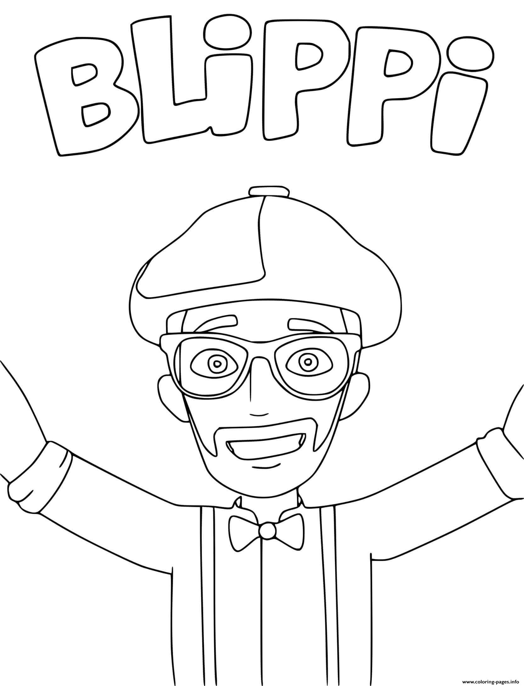Blippi At Kinderland Coloring Page Printable Blippi At Kinderland Coloring Page Printable