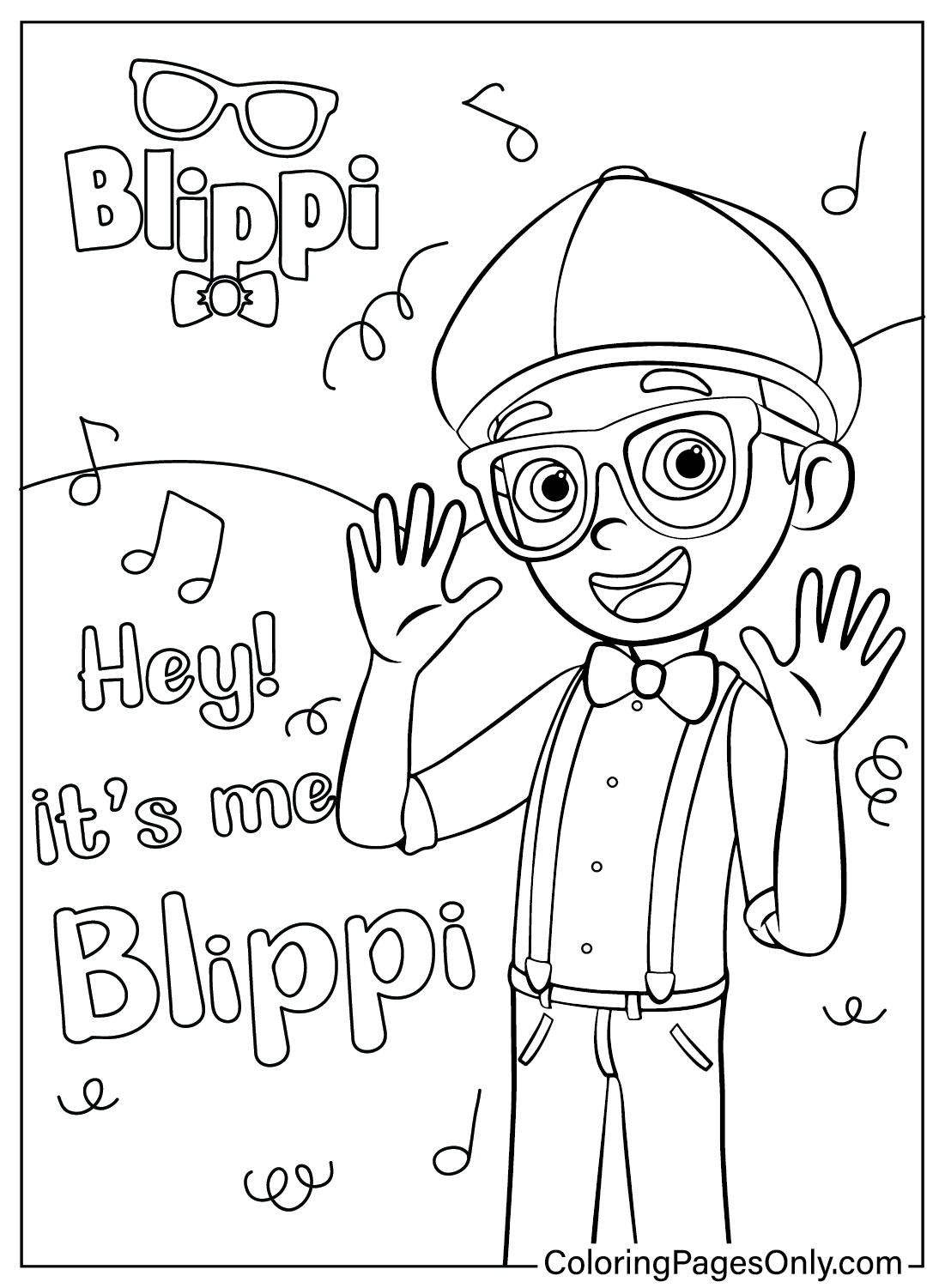 Blippi Coloring Page PDF Free Printable Coloring Pages